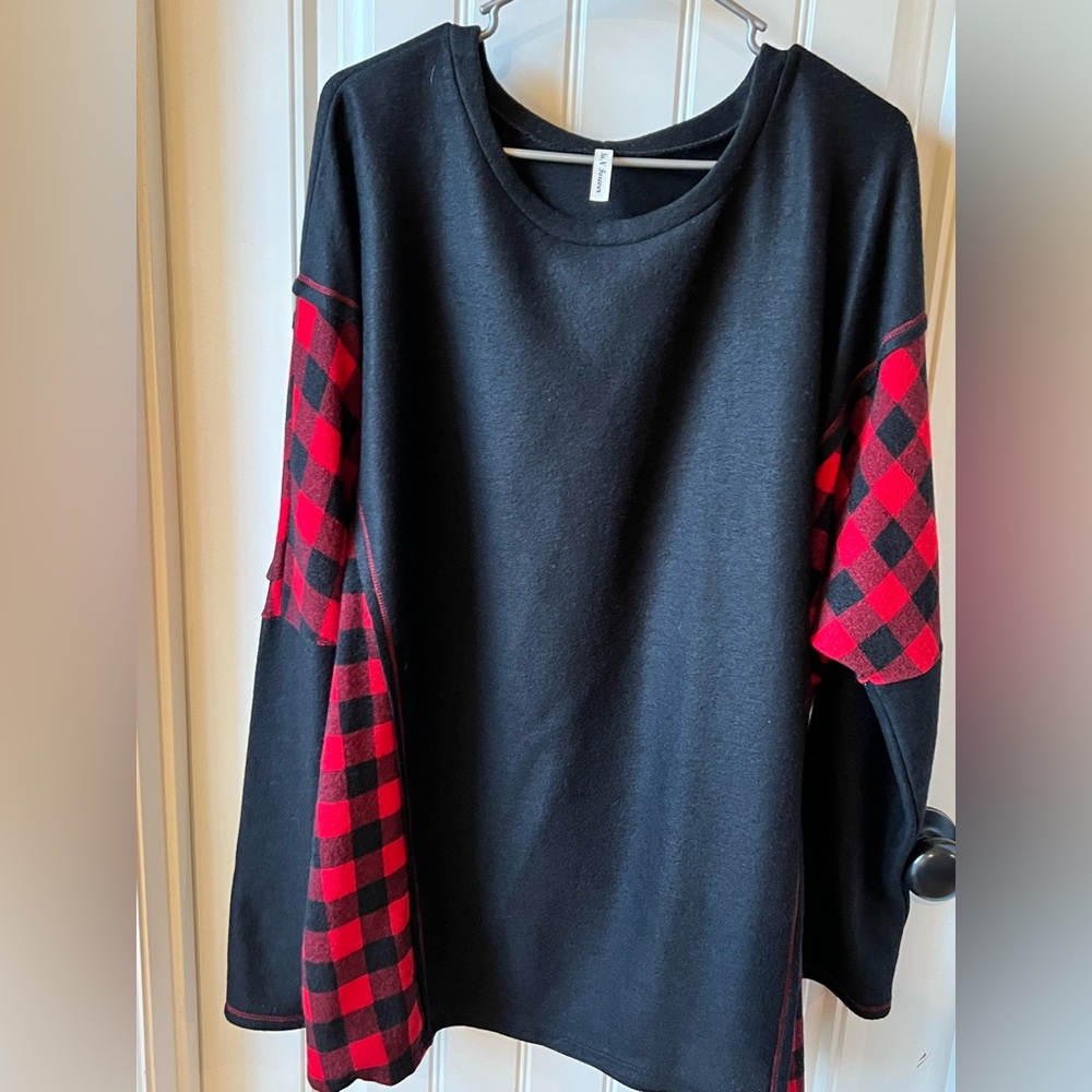 Now and Forever Buffalo Print/Black Shirt